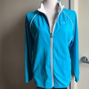 Ralph Lauren Turquoise Warm up Jacket with White Piping 1X